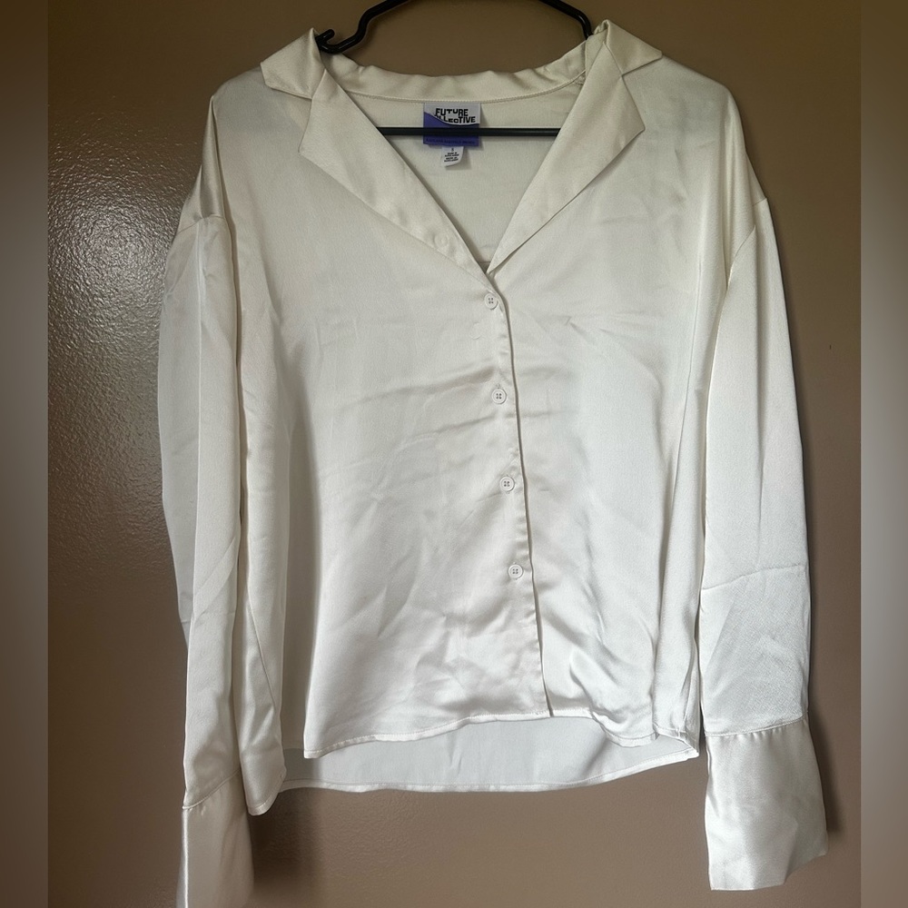 silk long sleeve button down shirt